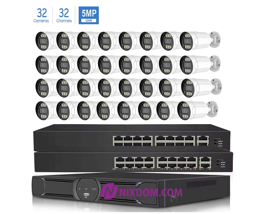 POE System Surveillance CCTV 8MP 32CH
