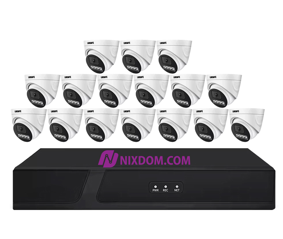 POE System Surveillance CCTV 4MP 16CH